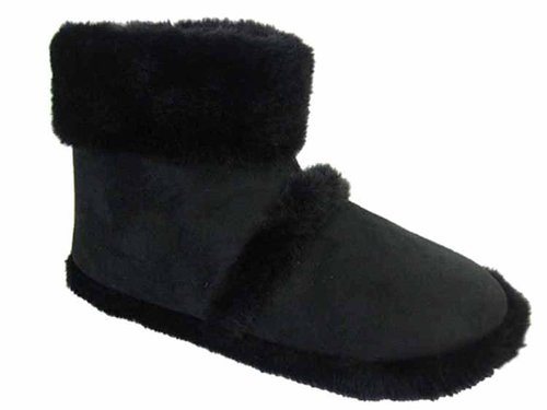 black boot slippers uk