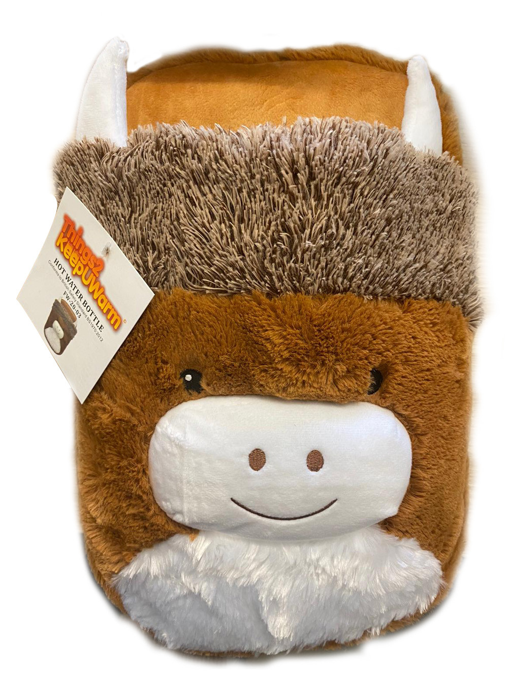 Highland Cow Foot Warmer With 2 Litre Hot Water Bottle Foot Muff Brown
