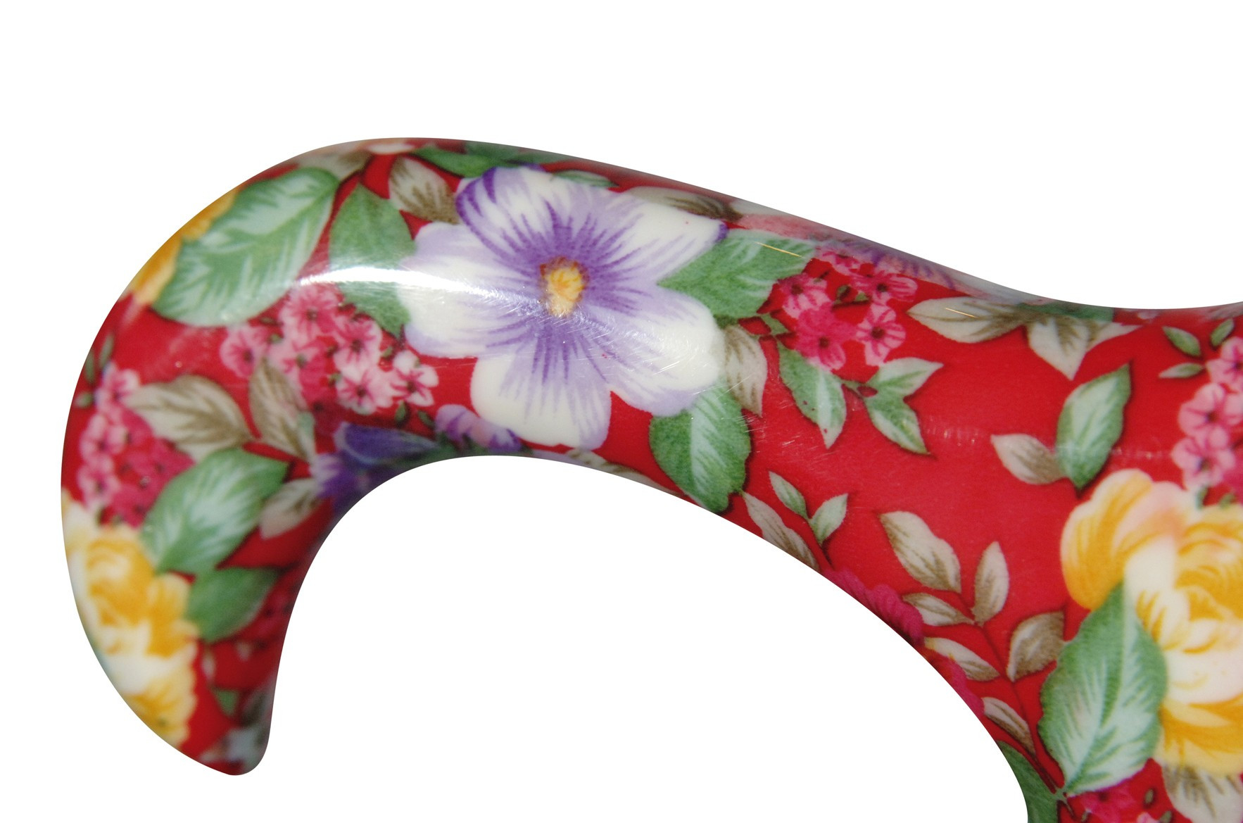 Floral Walking Stick Adjustable Red floral