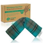 48 cm Long Turquoise Tartan Lavender Cotton Wheat Bag