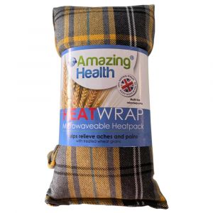 Amazing Health Hot and Cold Pack Cotton Tartan Wheat Bags - Unscented (Yellow Tartan)