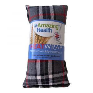 Amazing Health Hot and Cold Pack Cotton Tartan Wheat Bags - Unscented (Grey Tartan)