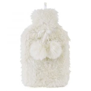 Amazing Health Cute Seasonal Winter Novelty Hot Water Bottles (White Fur)