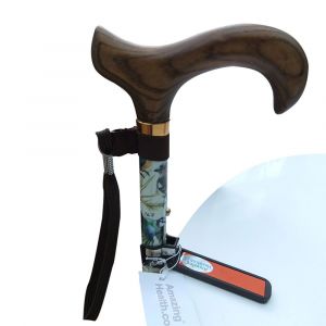 Reflective walking stick holder