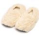 Fully Microwavable Furry Slippers - Cream 