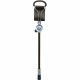 Dual Promenade Walking Seat Stick with spike and rubber ferrule 