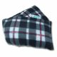 Lavender Heat Pack Plush Fleece Tartan Check Microwave Wheat Bag - Black