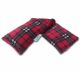 Lavender Heat Pack Plush Fleece Tartan Check Microwave Wheat Bag - Cerise