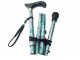 Folding Patterned Walking Stick Green Petite Flowers 