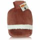 Hot Water Bottle Foot Warmer In Plush Faux Fur Brown