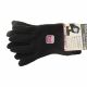 Ladies Fleece touch screen gloves - Black