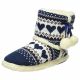 Slumberezz Warm Boot Slippers Pretty Heart Design For Women, Navy, 