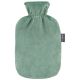 Fashy 2.0L Hot Water Bottle Sage Green Plush Fleece Cover